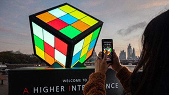 Huawei’s giant interactive Rubik’s Cube